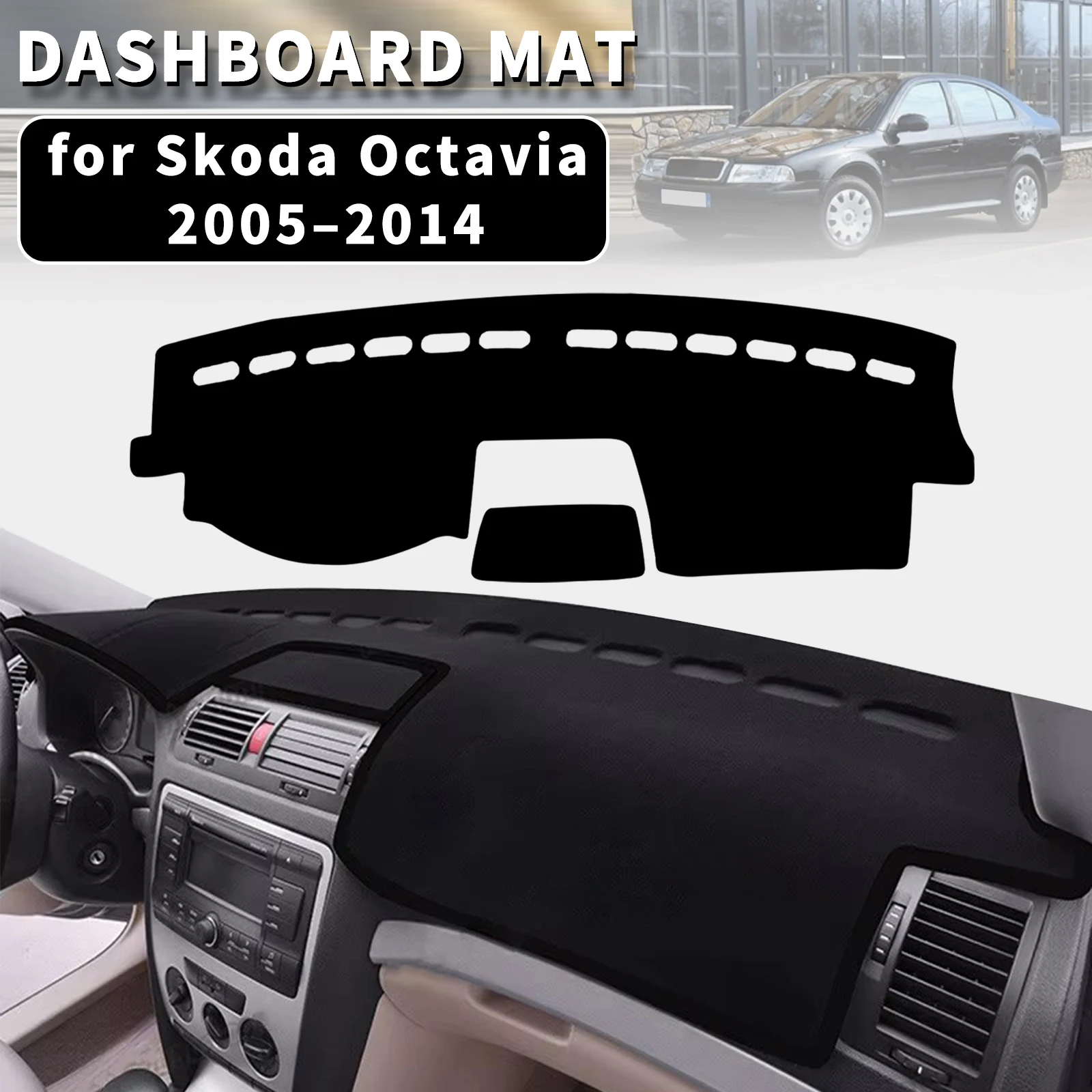 シュコダ-オクタビア-mk2-2005-2014-ダッシュマット-ダッシュボードカバー-ダッシュマット-抗uv-サンシェード-カーペットパッド-カースタイリングアクセサリー-プロテクター