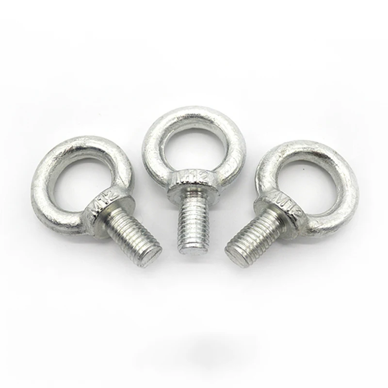 

M12 M14 M16 M12/14/16*25/28/30/40/50/60 White Zinc Plated Carbon Steel Male Thread Marine Round Lifting Eye Ring Bolt Screw