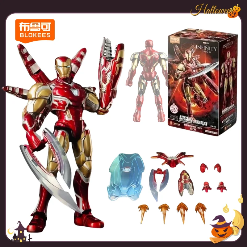 

BLOKEES Marvel Comics Building Block Movie Iron Man MK85EX версия подвижная модель украшения детские игрушки коллекция подарки