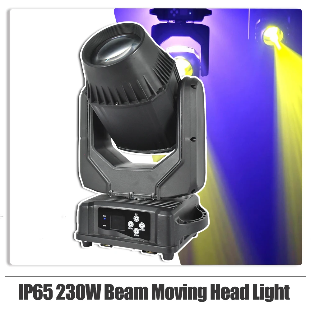 IP65 8000K 230W Beam Moving Head Light Gobo 8+16 Prism Frost Rainbow Effect DMX512 DJ Disco Bar Party Waterproof Stage Lights