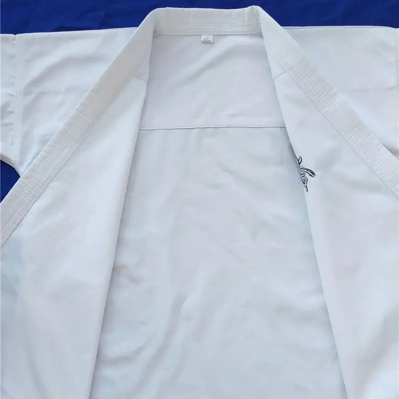 12oz زي الكاراتيه نسيج القطن عالي الجودة قميص بأكمام طويلة للأطفال البالغين رجل امرأة فنون الدفاع عن النفس دعوى ملابس التدريب #6