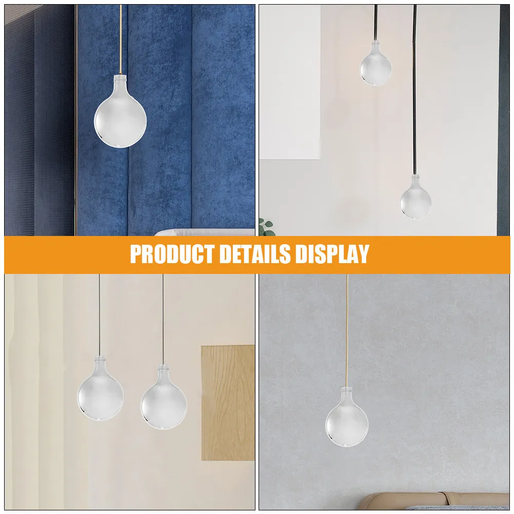 2Pcs Glass Lamp Shade Replacement for Pendant Light Modern Minimalist Light Fixture Cover Decorative Diffuser Shade Enhances