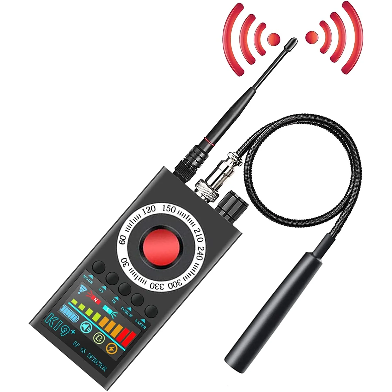 RF Signal Hidden Camera Detector K19 Anti-Camera Detector Anti Spy Candid Pinhole Micro Cam Scan Magnetic GPS Locator