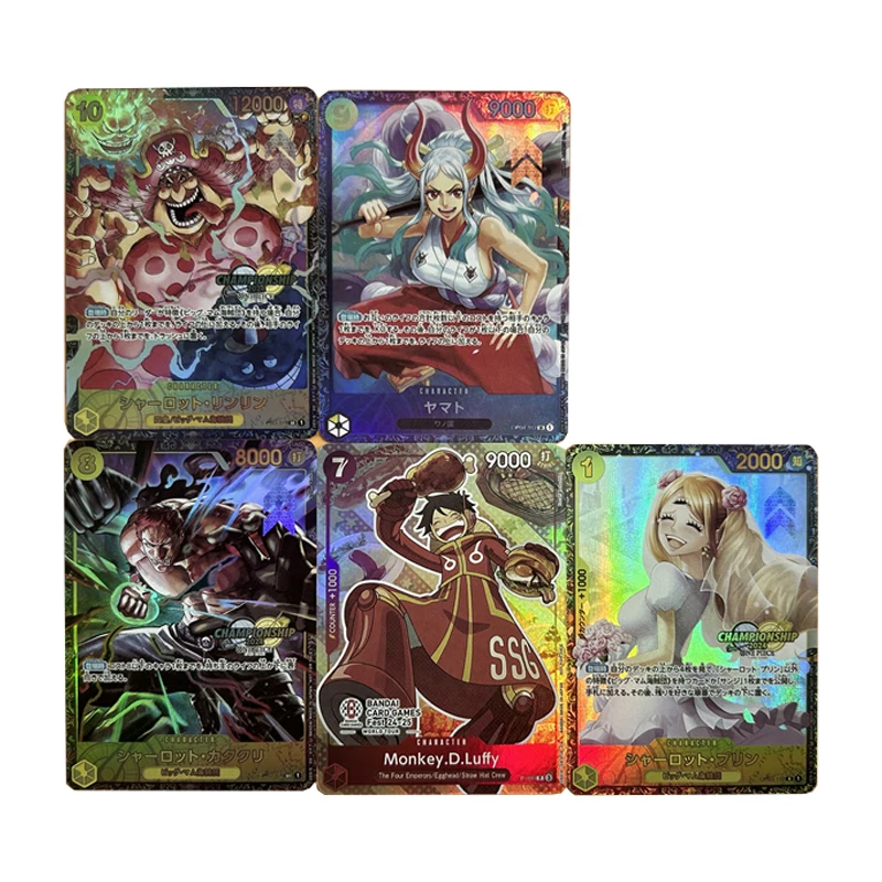 

4 Models Diy One Piece Opcg 018 Luffy Yamato Collection Card Refraction Color Flash Opcg Hancock Perona Anime Card Gift Toys