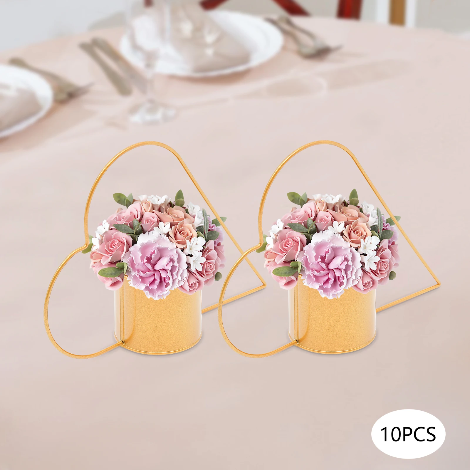 

10 шт., золотая центральная часть, элегантные свадебные центральные украшения, ваза для трубы для свадебной вечеринки, центральные украшения для стола