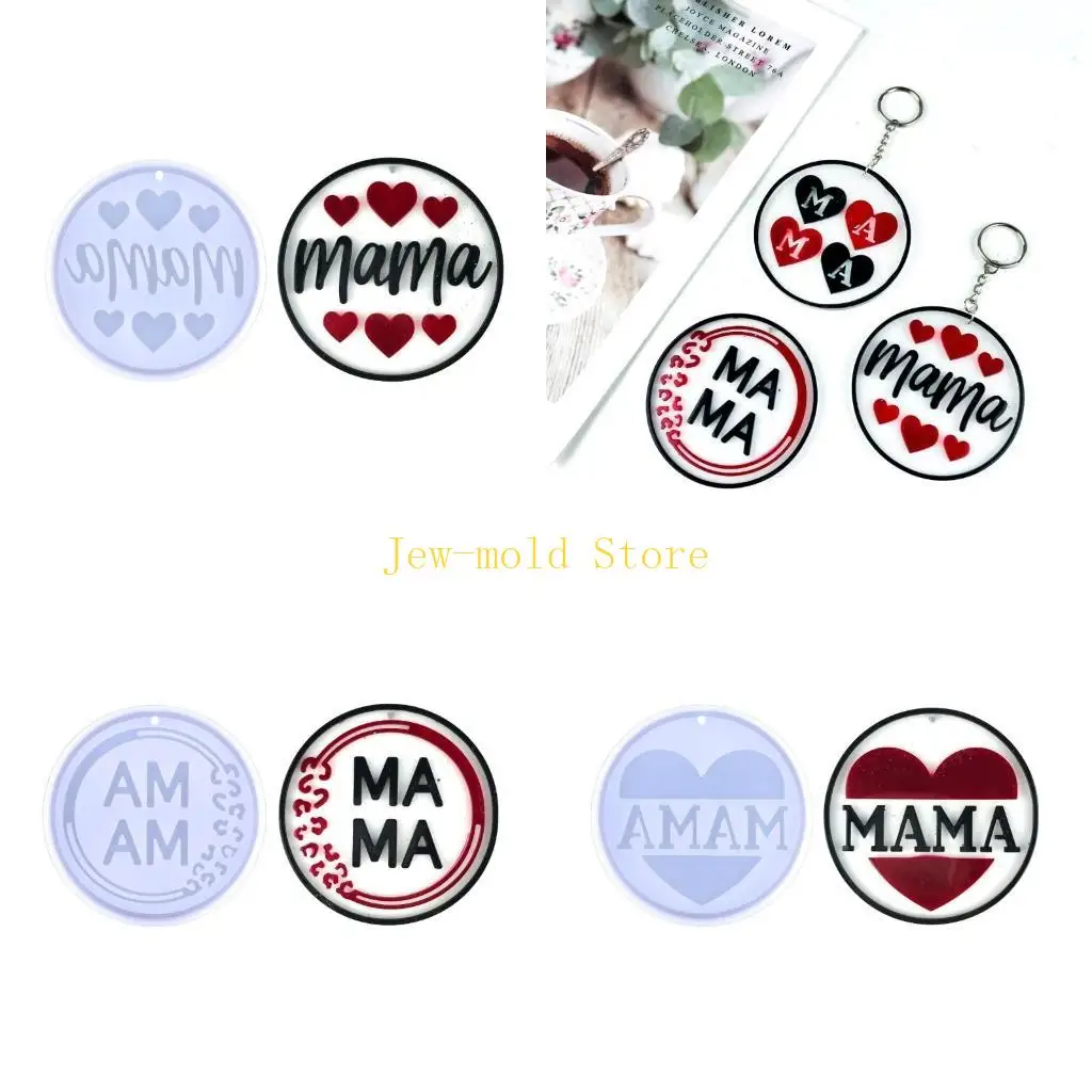 

C71B Resin Silicone Molds,Resin Pendant Mold for DIY Keychain Crafts Making