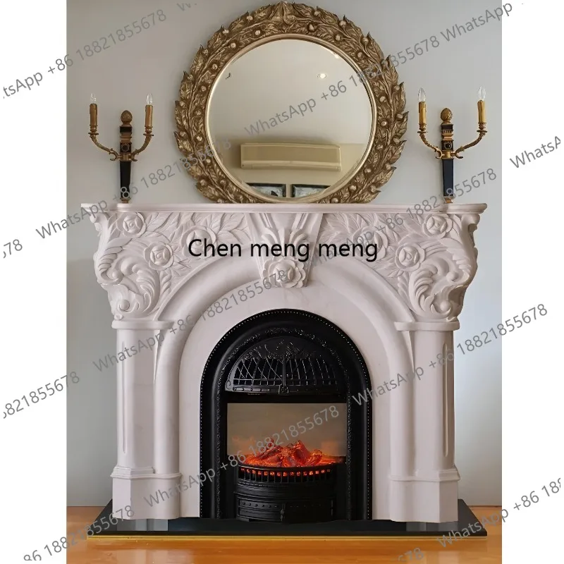 French natural marble fireplace court style French style European   fireplace style