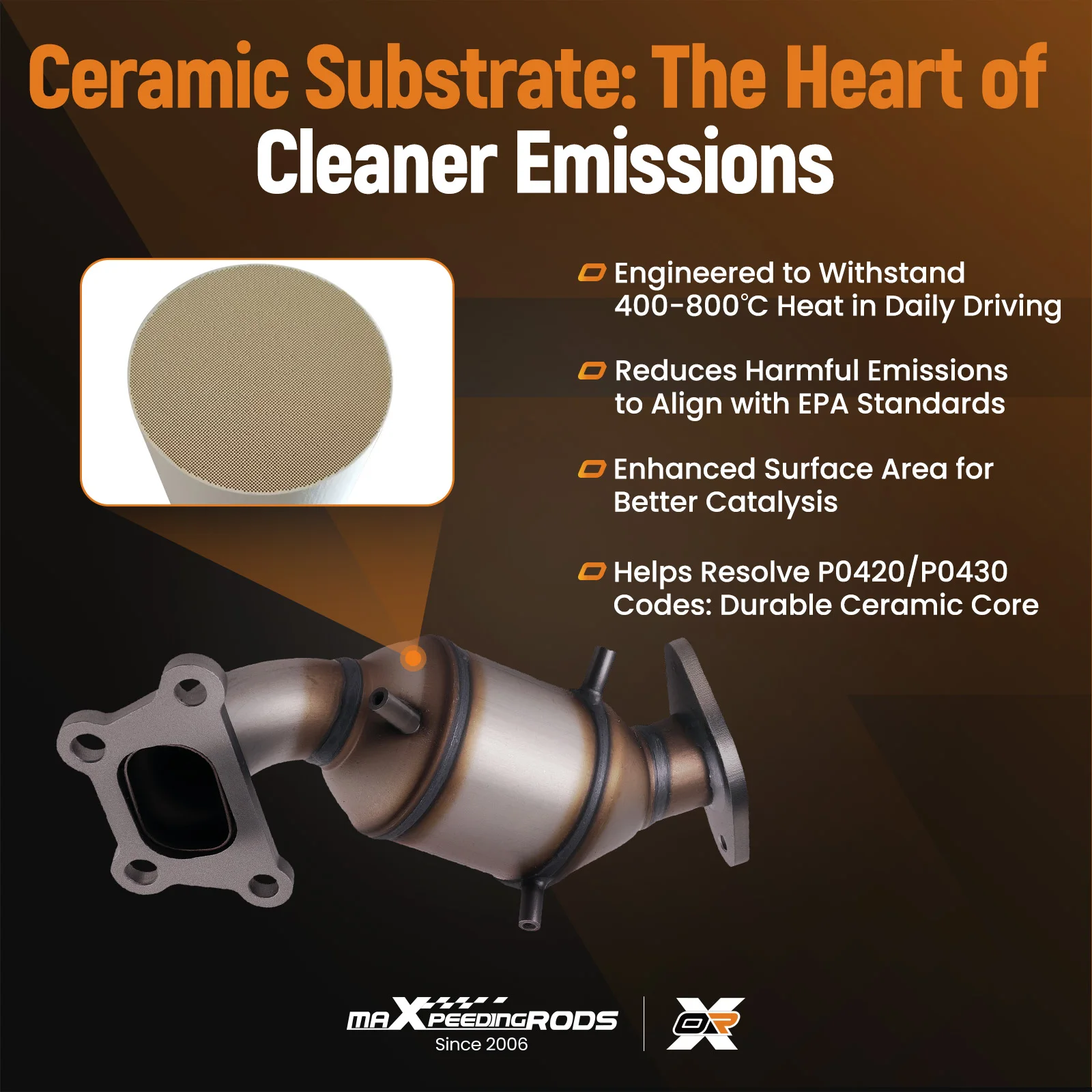 Direct Replacement Catalytic Converter for Chevrolet Traverse 2018-2024 3.6L EPA