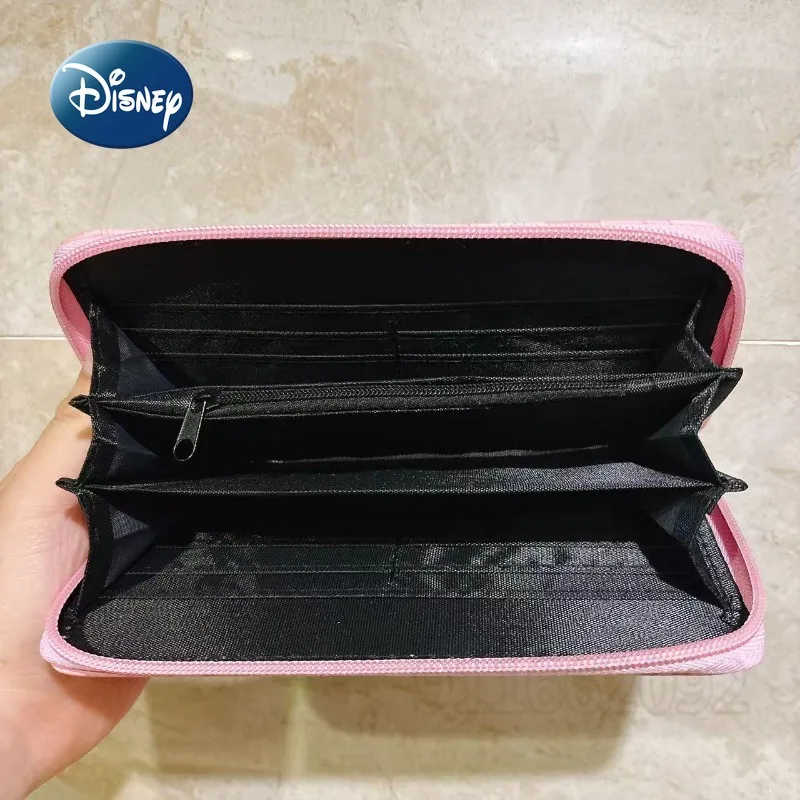 Disney Minnie New Women's Wallet Cartoon Long Women's Wallet Luxury Brand Fashion Girl Wallet Multiple Card Slots Large Capacity