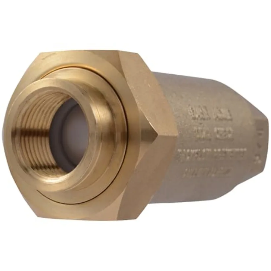 3/4 Inch BF1 Dual Check Valve with Female Unions, Brass Plumbing Fitting, BF13434