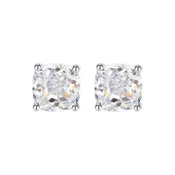 Cushion Cut 2 Ct Moissanite Earrings Women Stud Earrings Classic Type Engagement Gift Fine Jewelry 925 Silver