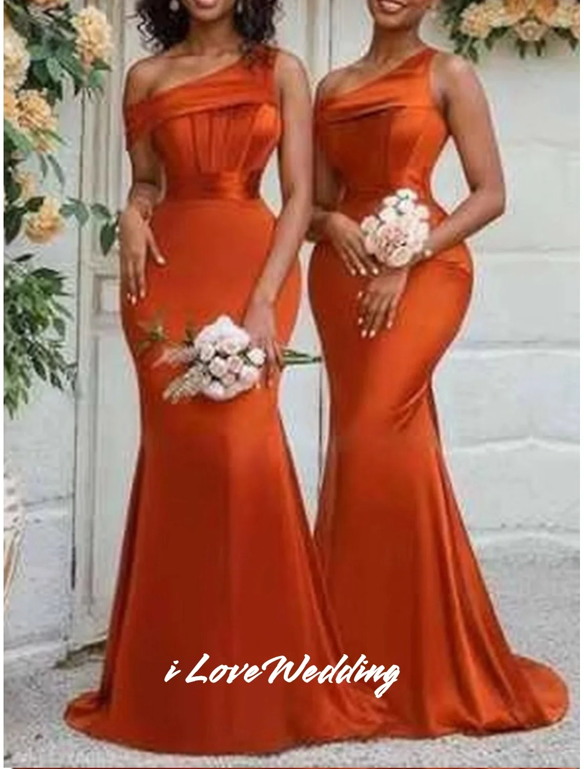 orange taffeta bridesmaid dresses TDY Burnt Orange Maxi Infinity Bridesmaid Dress – Thedaintyard