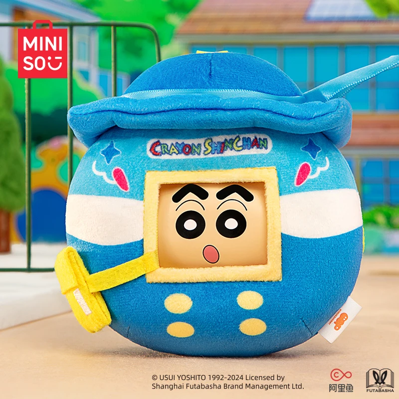 Mininstants-Crayon Shin Chan en Peluche Authentique avec Visage Mignon, Boîte Aveugle, Ornement, Anime, Décor au Beurre, Pendentif, Jouets, Cadeau d'Anniversaire