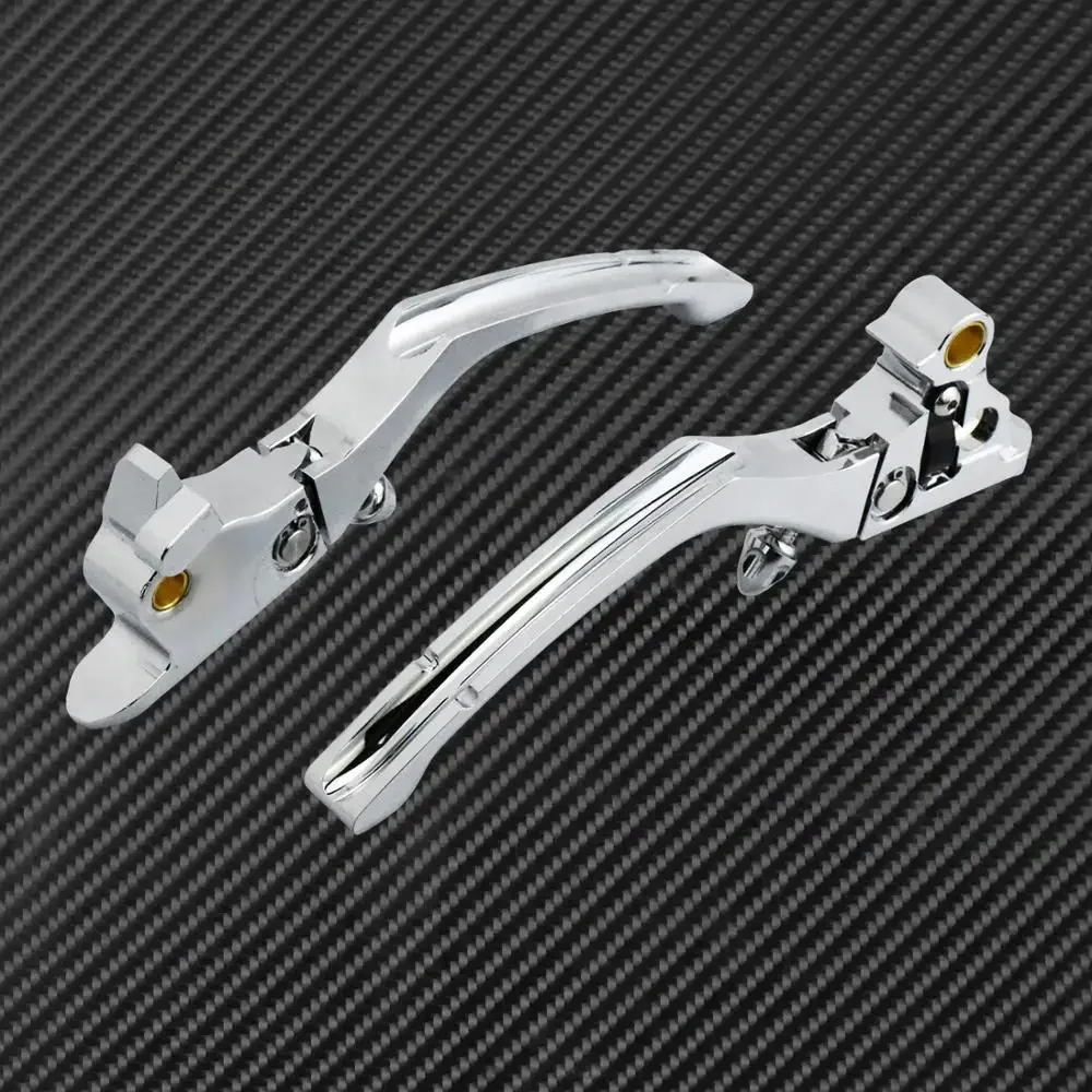 Motorcycle Adjustable Brake Clutch Lever CNC Black/Chrome For Harley Softail Heritage Breakout Street Bob FXLR Deluxe FLSB 15-17