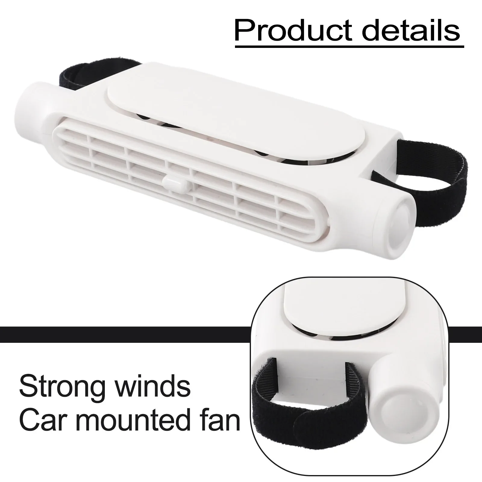 

Car Rear Fan Adjustable Backseat Cooling Fan 360 Degree 3 Head Air Fan 3 Speeds For Car RV Sedan Auto Interior Fan