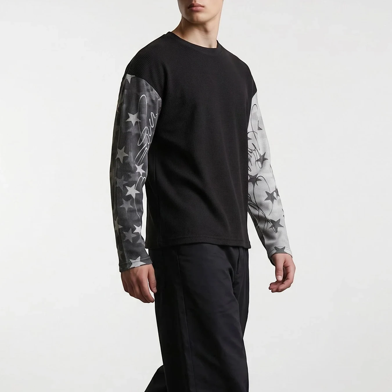Herbst- und Winter-Dark-Punk-Stil Neues Langarm-Retro-T-Shirt für Männer und Frauen – Detail 3
