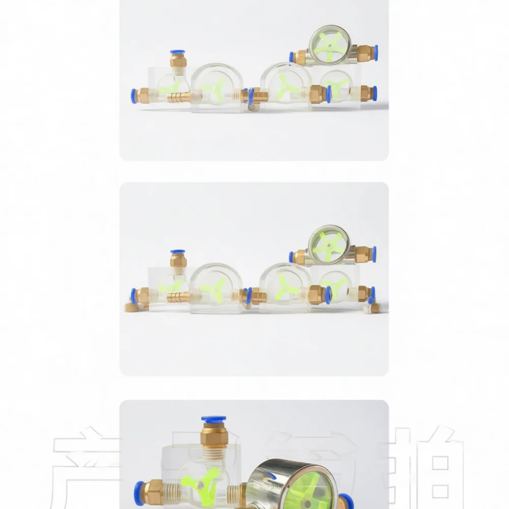 CNC Spindle Water Cooling Flow Meter Indicator Visual Fluid Monitoring Tool For Machine Pipe Protection Gauge Device