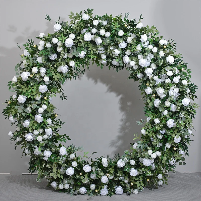 Arrangement Reception Moon Gate Stage Backdrop Artificial Flower Wedding Arch Tree for Wedding Decoration