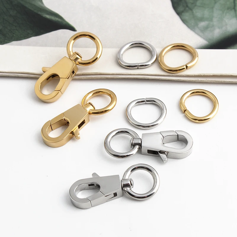 2-10Sets Stainless Steel Metal Clasp Turn Locks With Key Twist Lock For Handbag Shoulder Purse Closure Bags Hardware Accessories