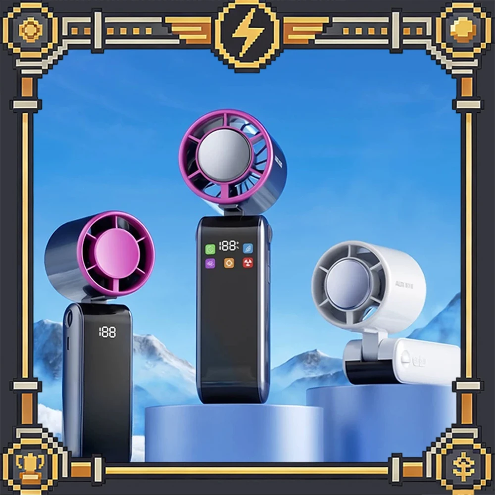 AUX FT-30-B1202 Handheld Small Fan Semiconductor Refrigeration Handheld Fan Light Tone And Low Noise Mode Light Weight For Gifts