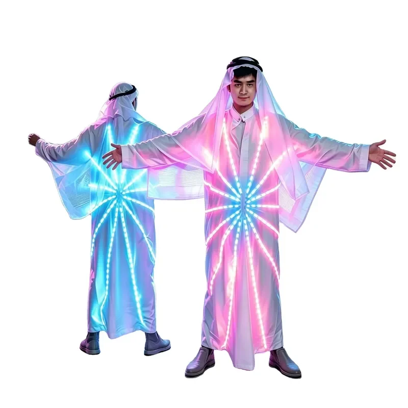 LED luminous suit performance props clothing full color sunscreen clothing KTV stage luminous clothing
