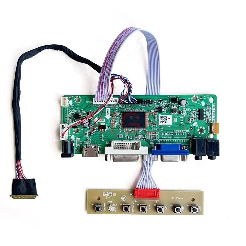Imagem -04 - para Lp101ws1-tla1 Tla2 Tla3 Tla4 Lvds 40 Pinos Painel Lcd Portátil 1024*576 Dvi Vga m. Nt68676 Controlador de Tela Unidade Placa Kit