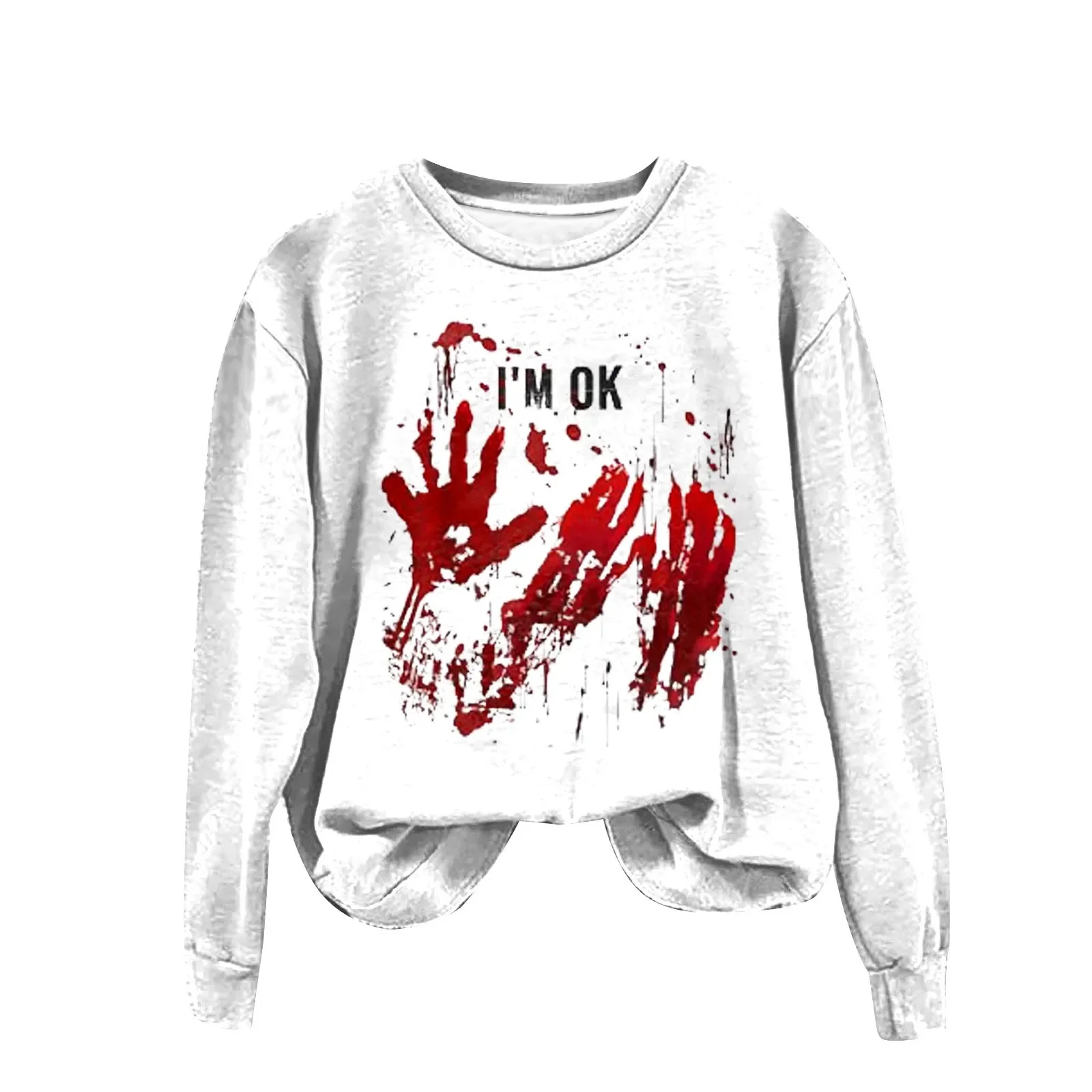 2024 Halloween Trend Elements Fall Ladies Long Sleeve Hoodie Casual Street Halloween 3D Printing Style