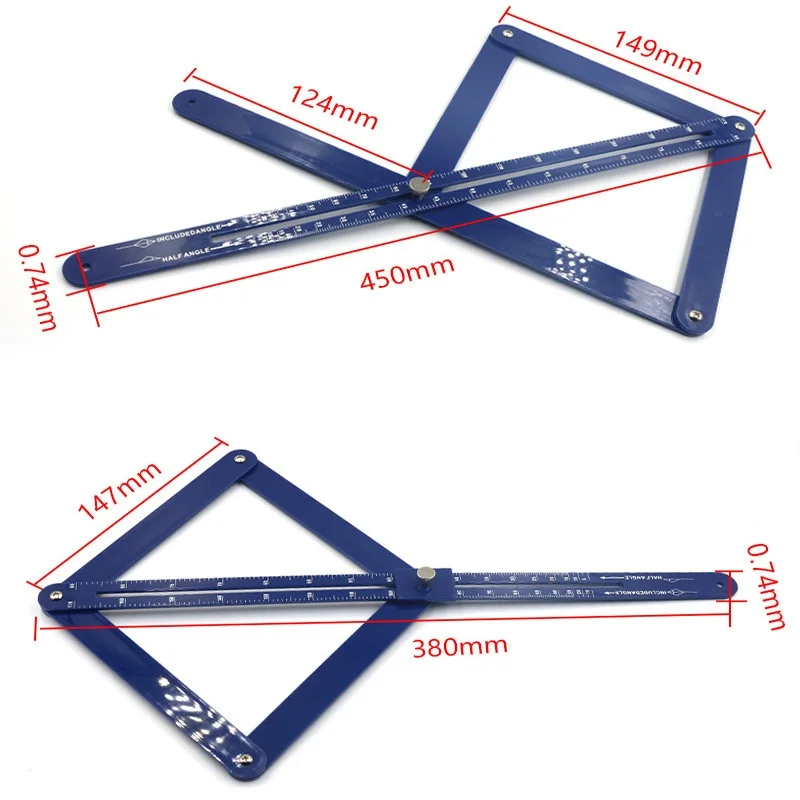 Multifunctional Woodworking Pair Angle Square Woodworking Cutting Edge Decoration Yin and Yang Angle Ceiling Tool