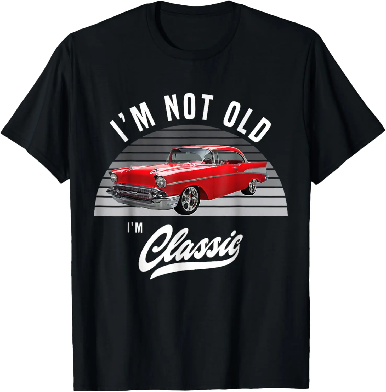 1957 57 chevys truck vintage bel air cars red T-Shirt