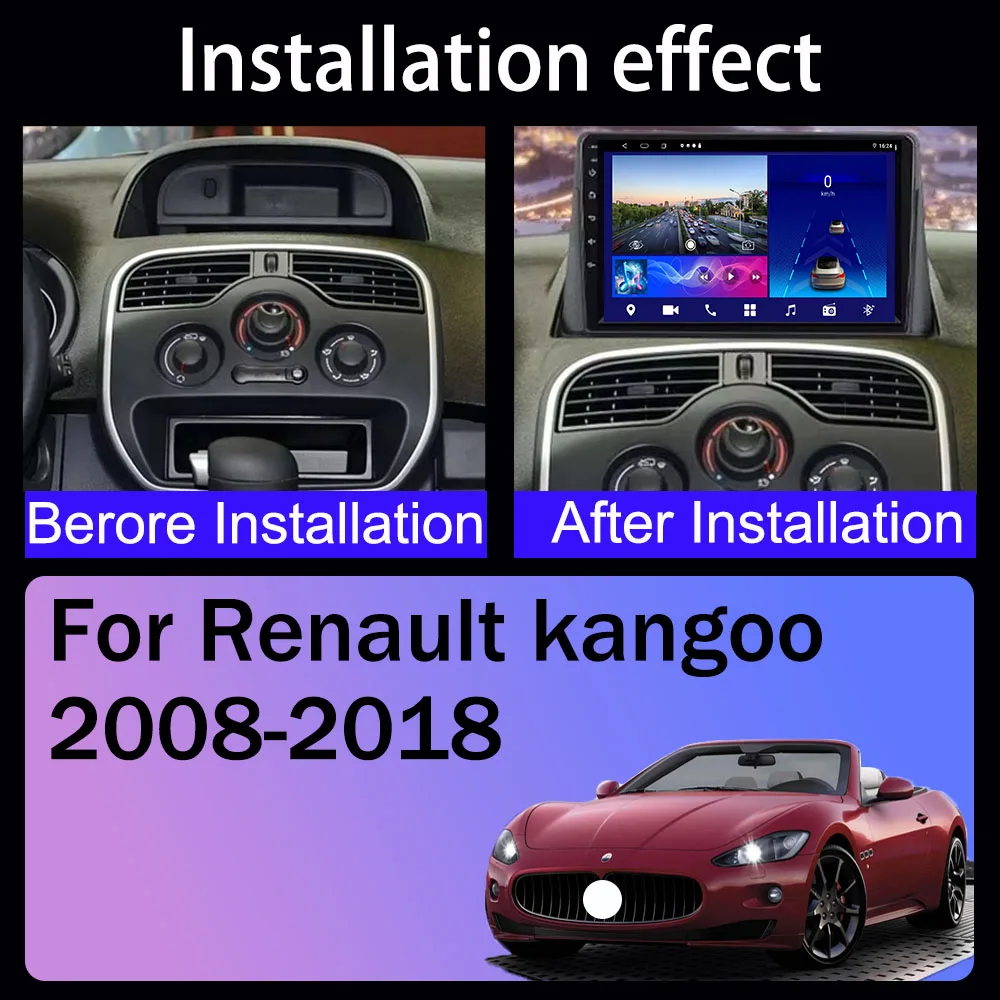 Car Radio Android For Renault kangoo 2008 2009 2010 2011 2012 2013 2014 2015 - 2018 Multimedia Player GPS  Carplay Android Auto