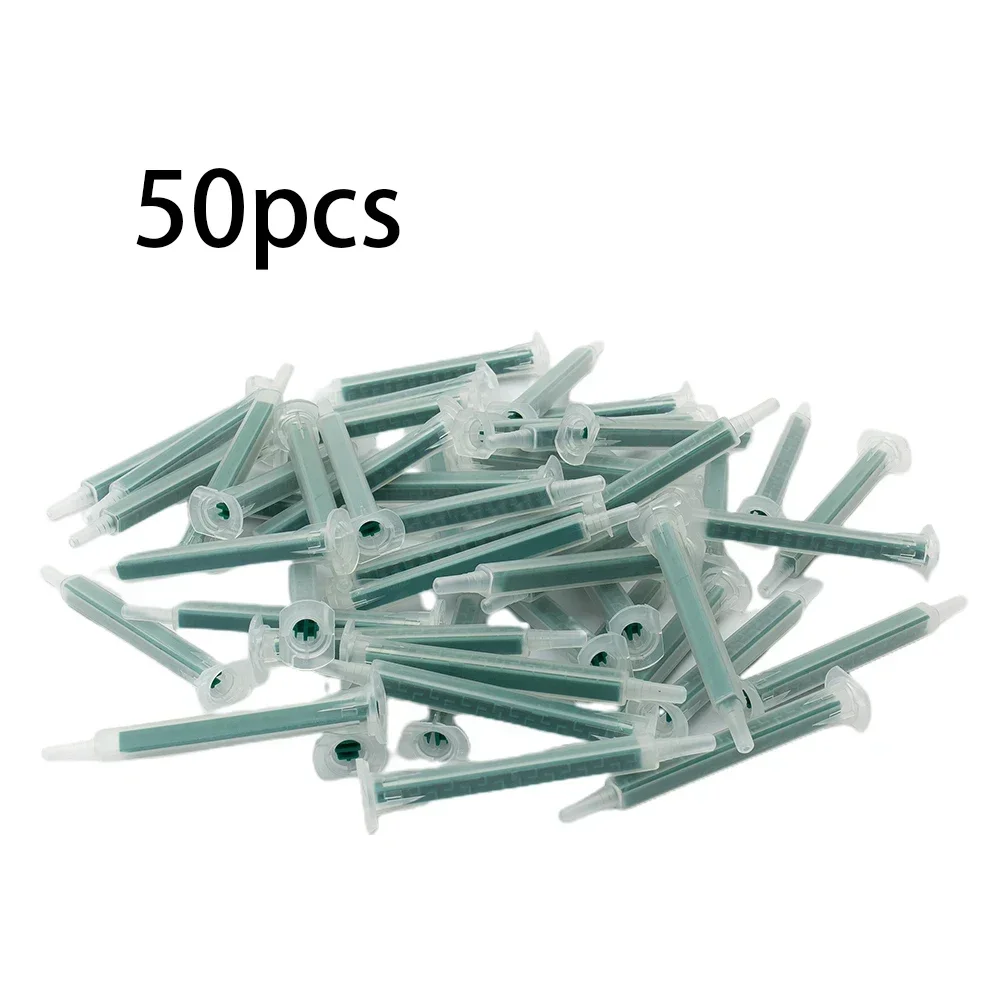 50 Pieces 2K Adhesive Mixing Tips Mixer Nozzles Mixer Tips Static Mixer Resina Epoxi Epoxy Resin Epoxy Glue Syringe Accessories