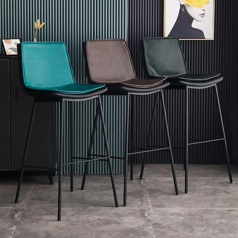 Sedia da bar di lusso leggera Sedia da bar moderna semplice e confortevole con schienale Design rilassante per feste Bancos De Bar Mobili alla moda