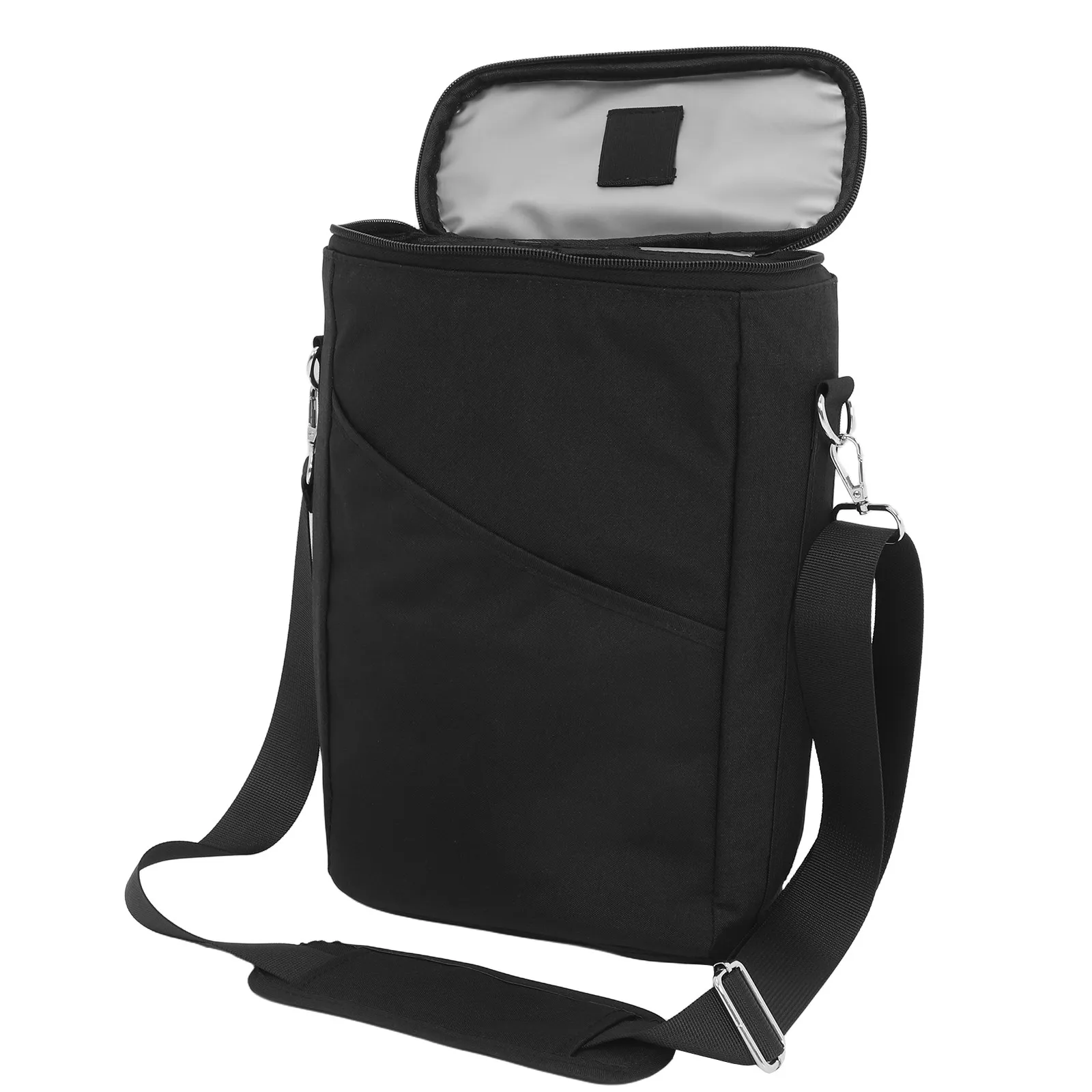 Leakproof Insulated Wine Carrier Bag Holds 2 Bottles Adjustable Shoulder Strap Handle Portable Cooler Tote for Outdoor Events