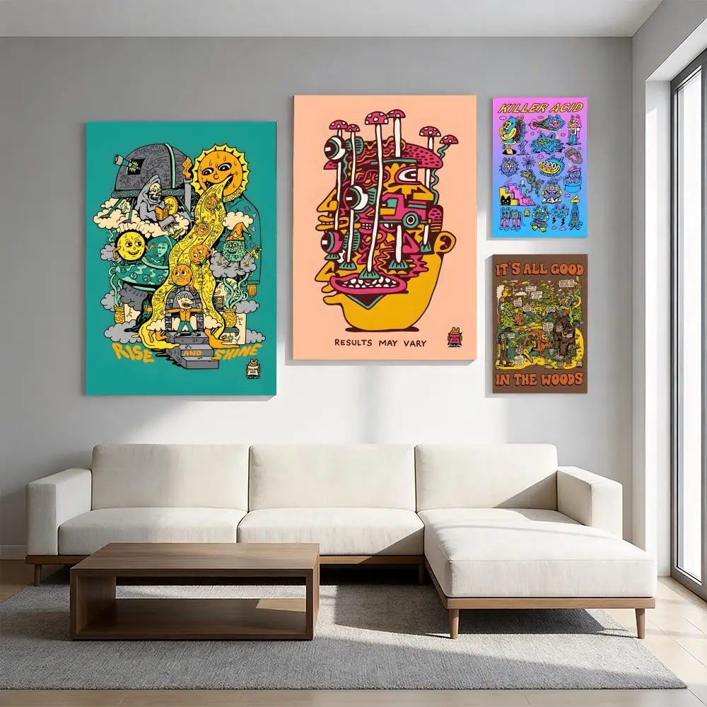 Anime K-Killer Acid Poster Premium HD Self-Adhesive Wall Decor – Peel & Stick, Residue-Free