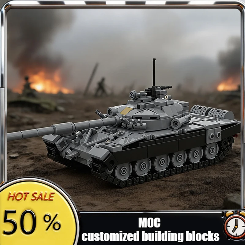 

489 PCS Custom Tank Model TMOC-72A 1:45 Scale MOC Customize Modular Building Block Technology Kids Brick DIY Toy Christmas Gift