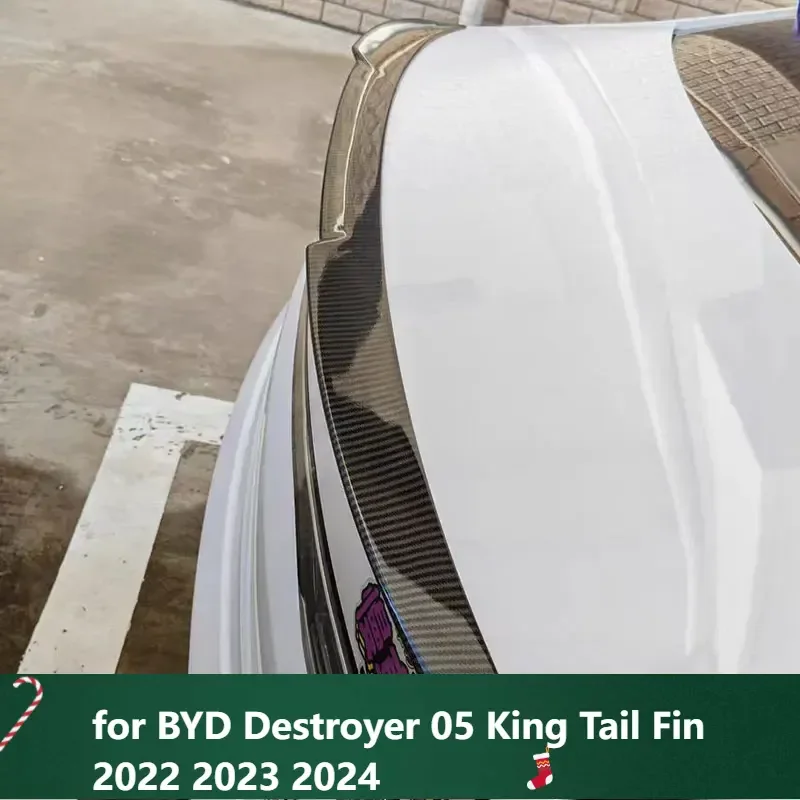 

New！ Black Spoiler for BYD Destroyer 05 King Tail Fin 2022 2023 2024 Car Rear Wing Accessories Lightweight Easy Installation