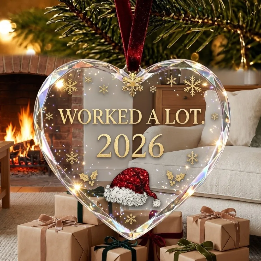 Hanging Christmas Acrylic Heart Ornament Love Attitude Slogan Creative Heart Shape Love Attitude Slogan Pendant