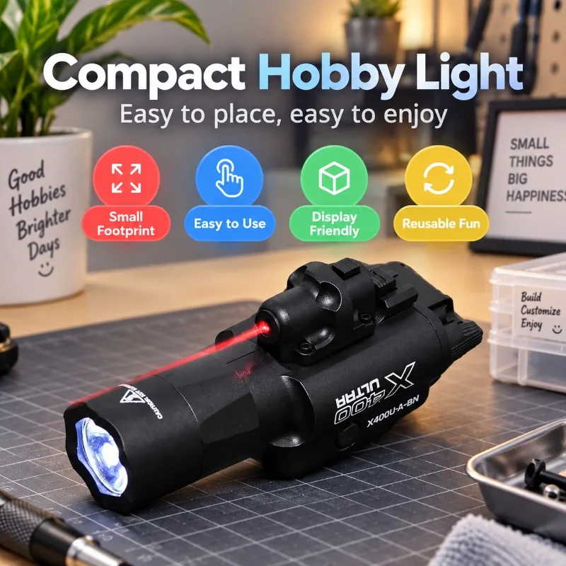 Under Mount X400U Flashlight with Nylon Shell, High Bright Game Decoration Light