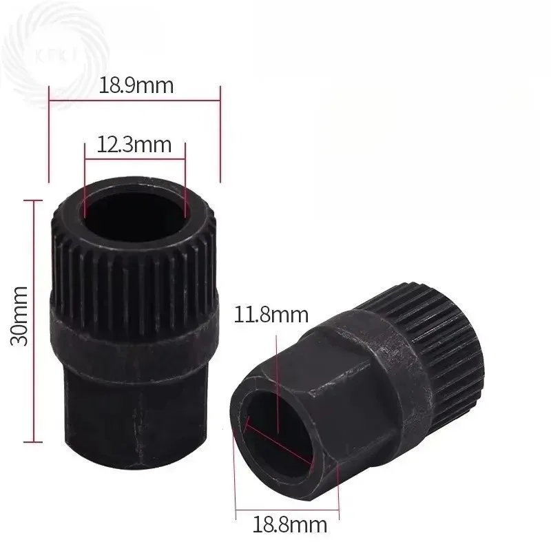 Hot Car Accessories V Belt Pulley Compatible T50 for Alternator Pulley Removal Tool for 33 Tooth Clutch Free Wheel Metal Black