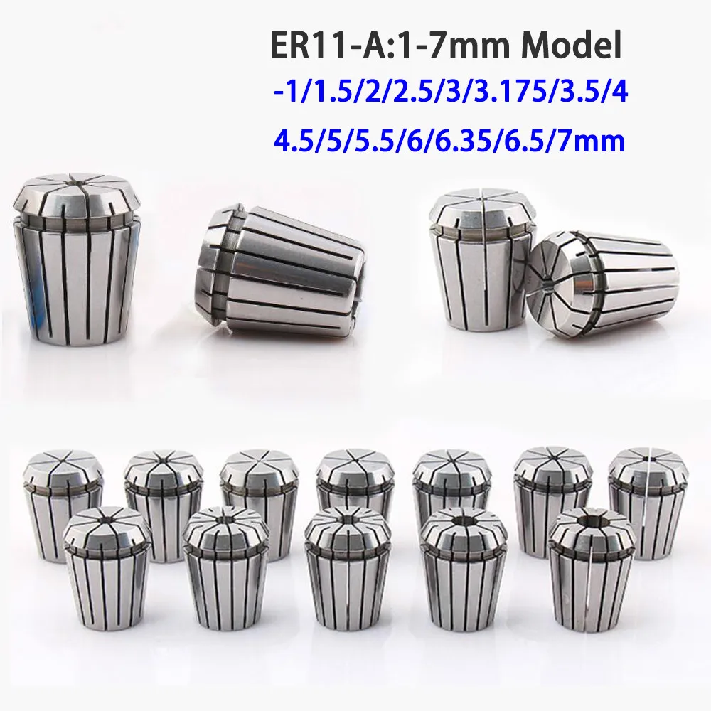 HAOJIAYI CNC Spindle Collet Chuck ER11 1-7mm Set Type-A  for CNC Milling Lather Tool Holder