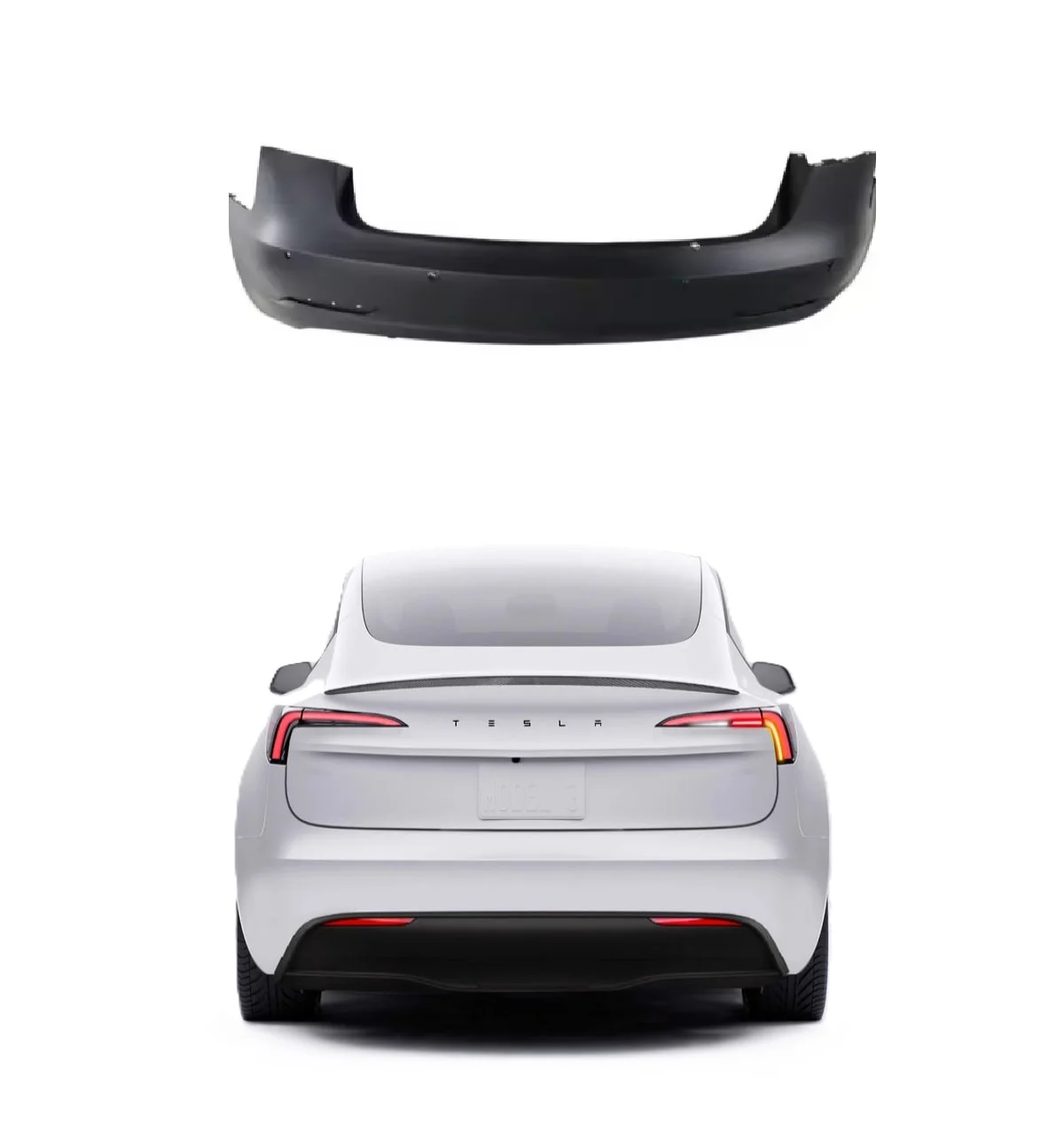 

Wholesale Auto Body Kit Parts Rear Bumper for Tesla Model 3 OEM 1103556-00-A