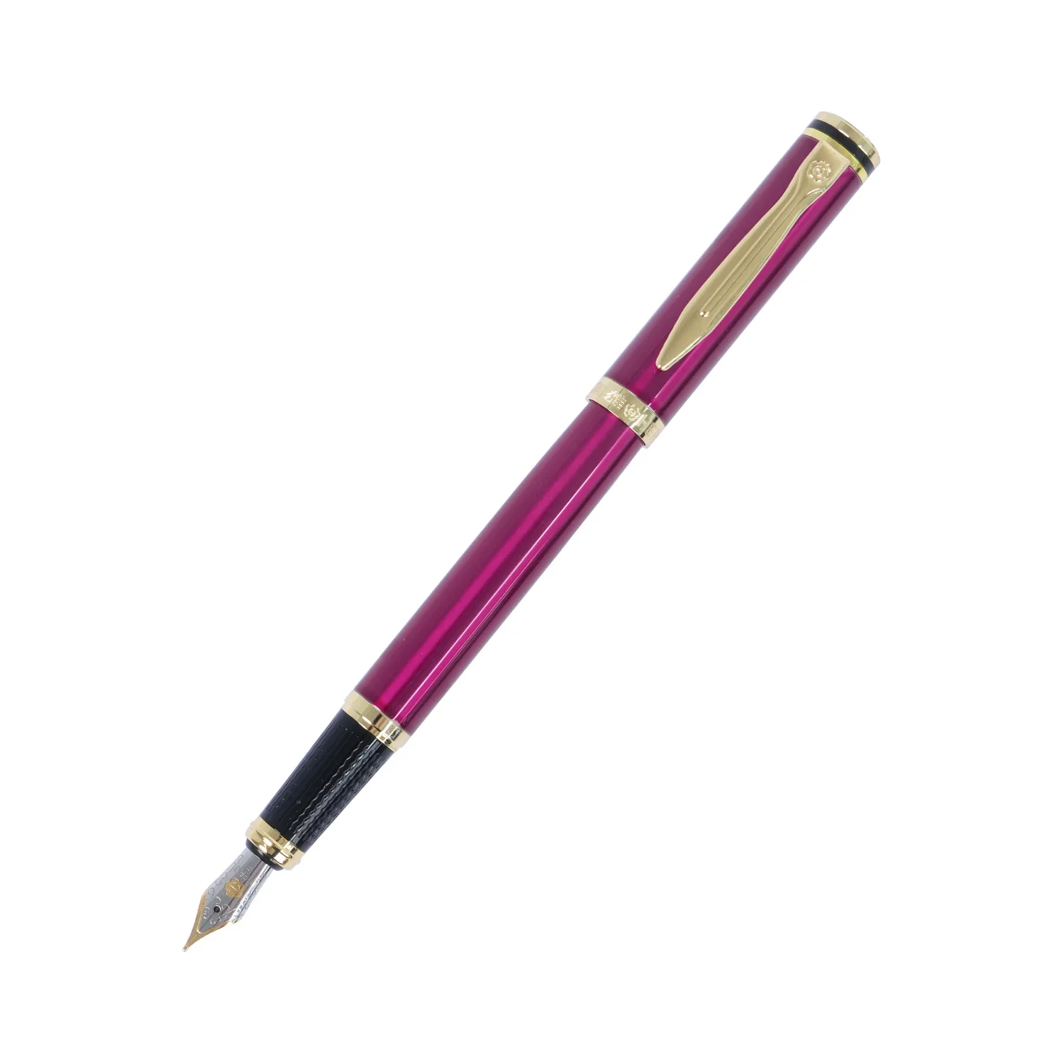 HERO 6177 Fountain Pen Shimmer Gold Metal Body 0.5mm Iridium Nib with Piston Converter Support 3.4mm Ink Cartridge Business