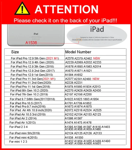 Imagen 2 del producto Con portalápices Funda para iPad pro 12,9 air 11 13 11th 11 M3 10,5 10,2 iPad Air 5th 4th 10th Gen 10,9 iPad Air1 2 6th 5th 9,7