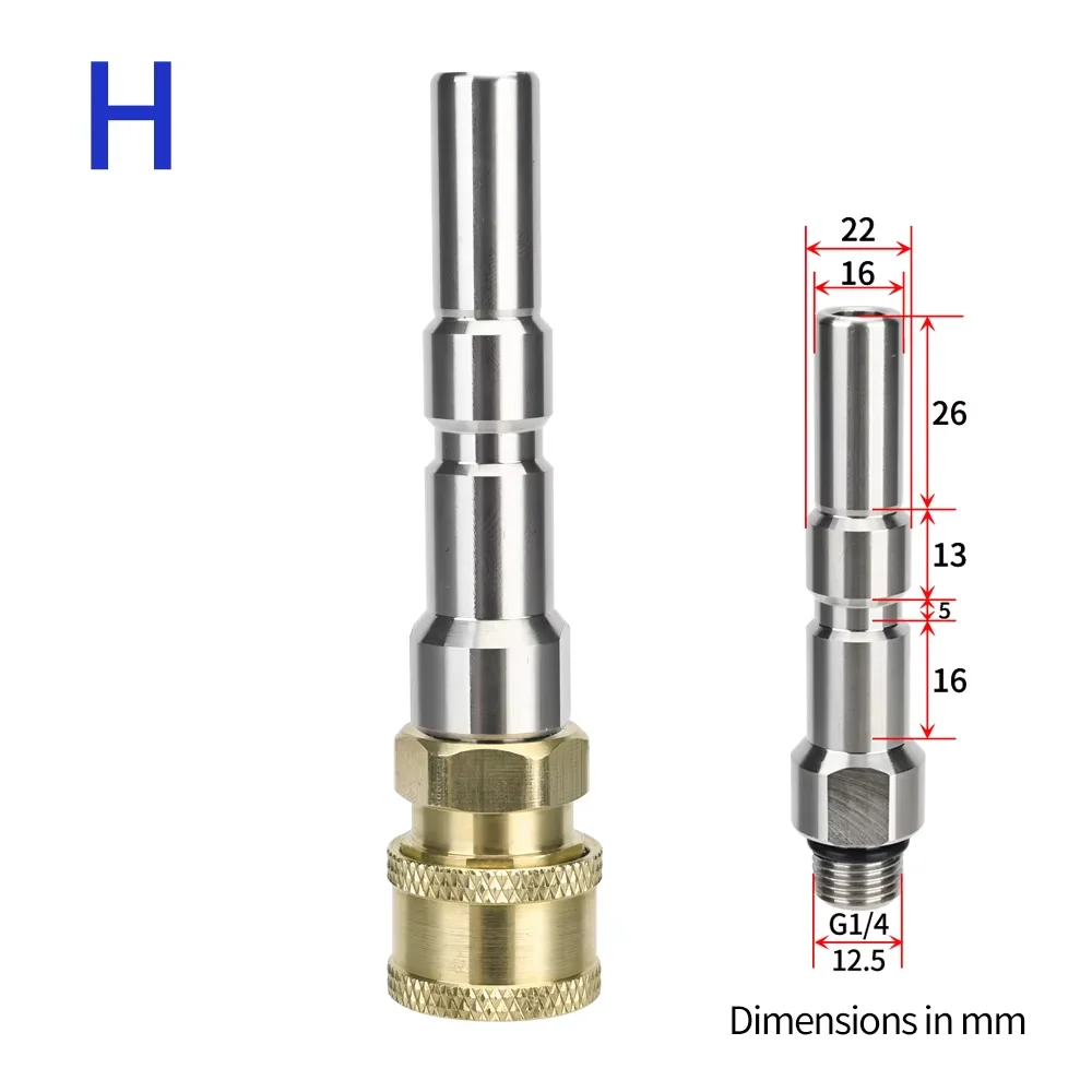 Hochdruckreiniger-Schnellkupplung 1/4" für Spritzpistolenlanze, Bajonett-Adapter 1/4" Schnellverschluss-Anschluss für Karcher – Detail 15