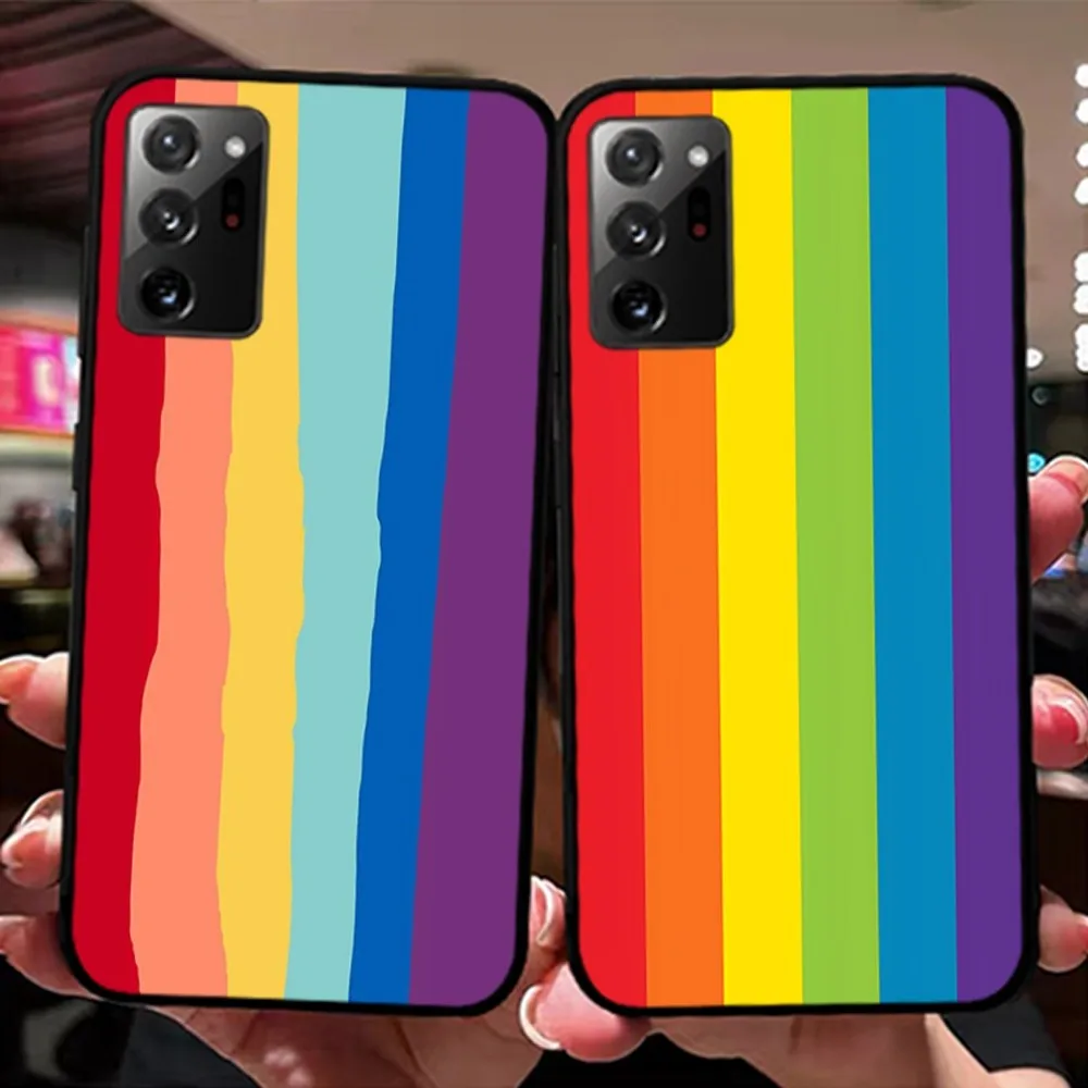 Colorful Rainbow Phone Case For Samsung Note 8 9 10 20 pro plus lite M 10 11 20 30 21 31 51 A 21 22 42 02 03