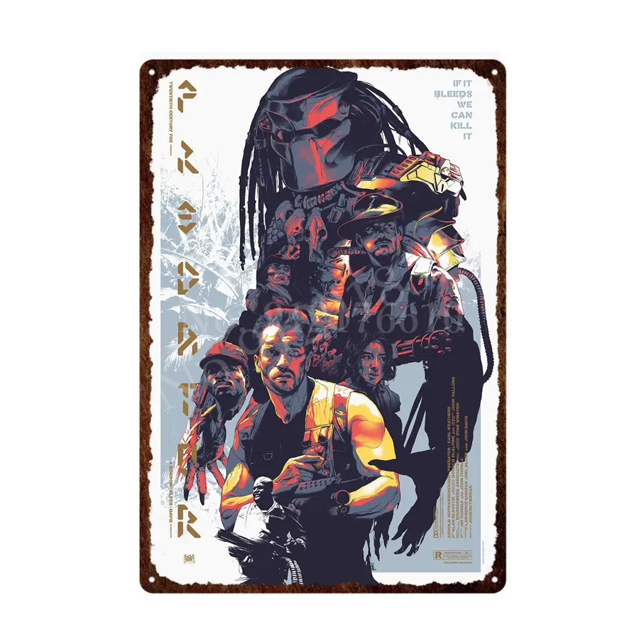 ملصق فيلم عتيق ، ملصق حائط قصدير ، طبق قصدير ، طراز عتيق ، لتزيين الغرفة ، مقاس 20 × 30 سم ، 30 × 40 سم