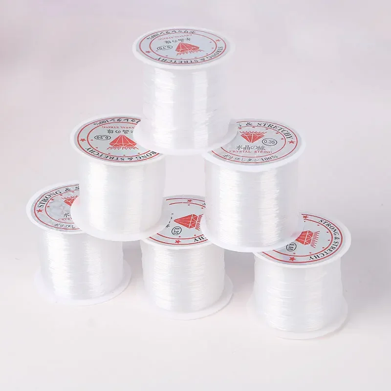 Transparent Crystal DIY Beading Stretch Cords Elastic Fishing Line Jewelry Making Supply Wire Pearl Beads String Accessories