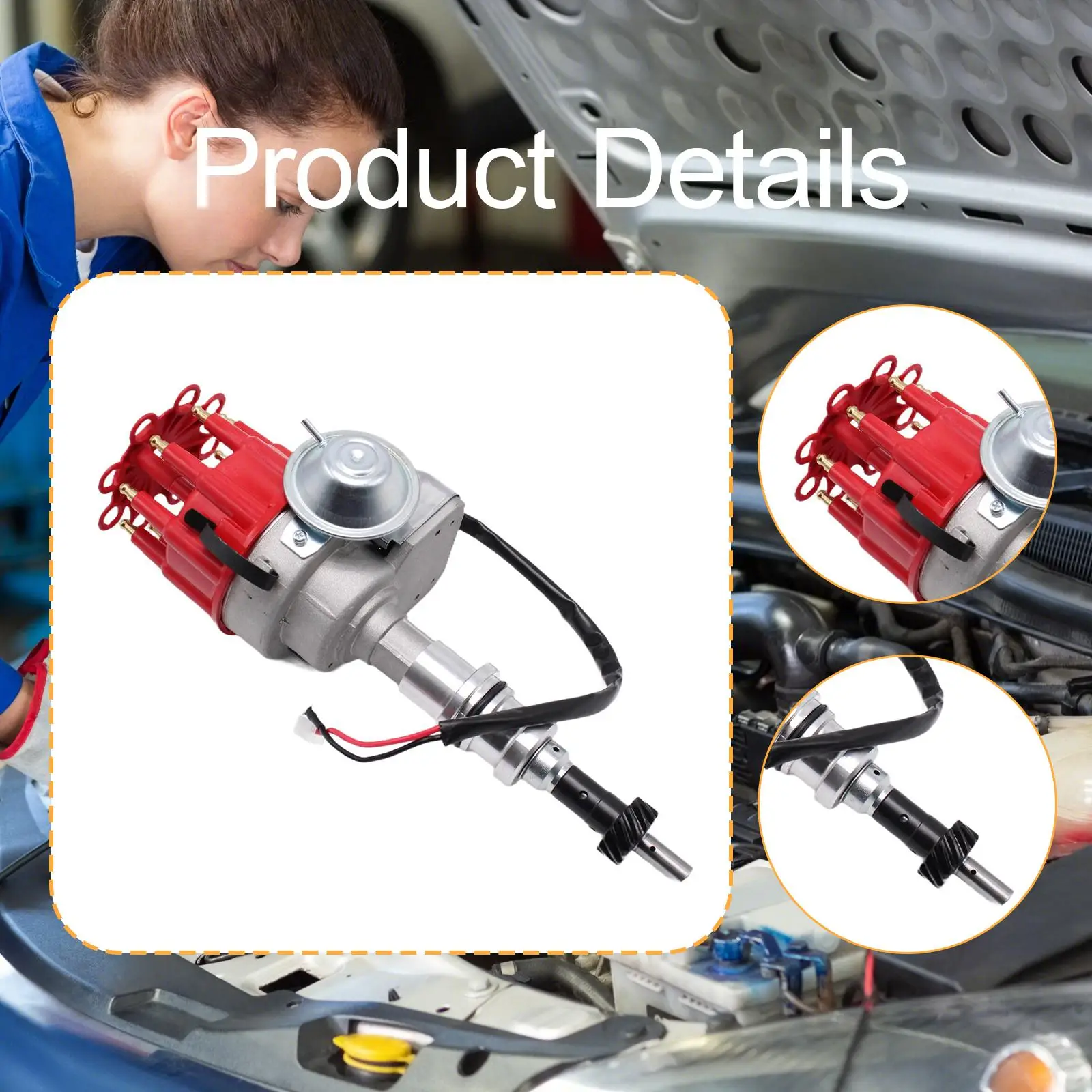 

Hei Ignition Distributor Part Car Accs Replace Automobile High Performance Quick Installation for Ford Small Block 289 302