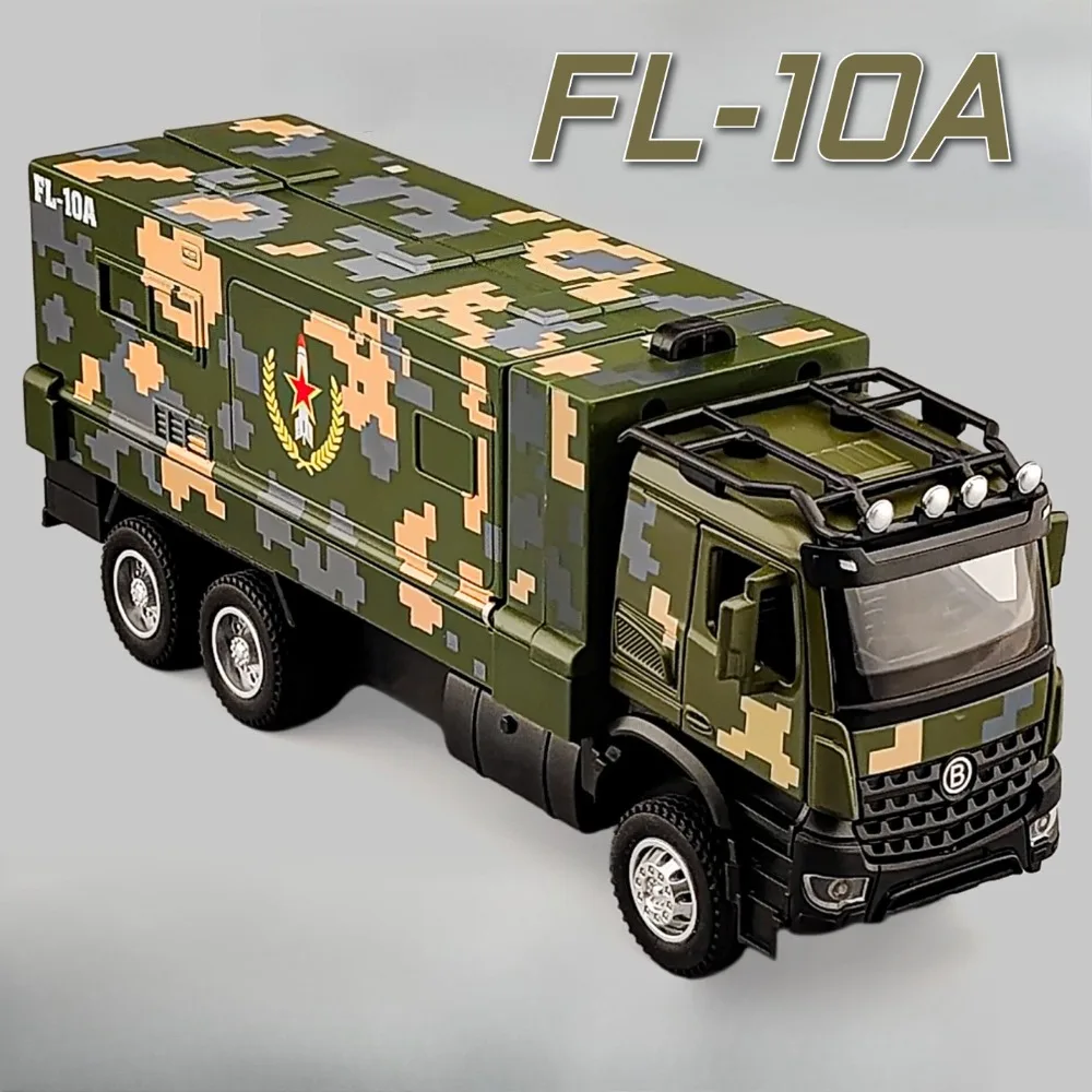 

1:35 FL-10A ZSL92 Car Toy Model Alloy Diecast Tank Pull Back Miniature Military Missiles Vehicle Models for Friends Presents