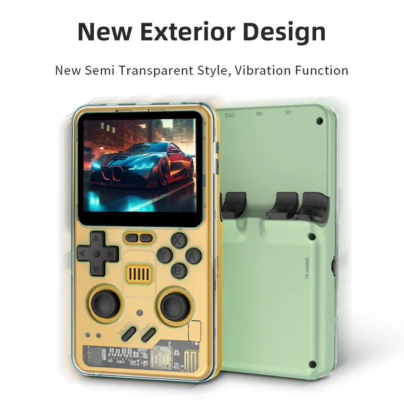 POWKIDDY RGB20 PRO Screen Retro Punk Style Handheld Game Console 3.2 Inch 1024*768 IPS Vibration Function Children's Gifts